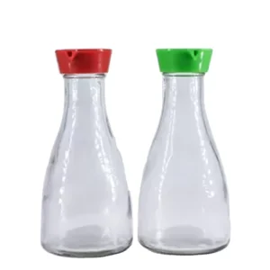 Shanghai 150 ml Oil Vinegar and Soy Sauce Glass Bottle With Double nozzle Cover