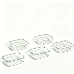 Shatter-Resistant Glass Replacement Lids for Food Storage with Food-Grade Silicone Gasket Heat-Safe BPA-Free
