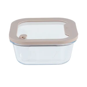 Silicone Airtight Lid Glass Food Storage Container Set for Kitchen or Camping