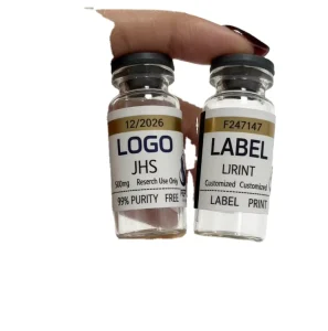 Silver Film Peptide Labels Vinyl Stickers 3ml 5ml 10ml with Spot UV Cold Storage Resistance and Holographic Finish for Vials