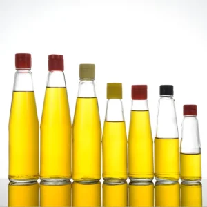 Simple Clear Mini Glass Oil and Vinegar Bottles 100ml 220ml 330ml 420ml and 450ml with Cap