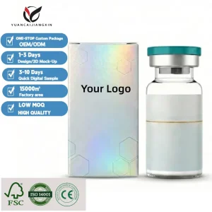 Single or Double 3ml Vial Peptide Storage Box with Plastic Tray and Labels