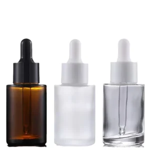 Skincare Glass Bottle 60ml Cylinder Glass Perfume Bottle Empty for Serum Essential Oil