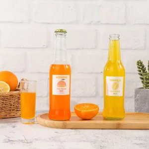 Slim Cylinder 275ml Carbonated Water Tonic Water Bottle Clear Glass for Soda Water Kombucha Sparkling Juice