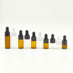 Small Amber Pharmaceutical Bottles with Glass Dropper 1ml 2ml 3ml 4ml 5ml