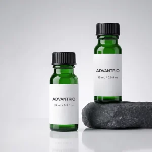 Small Boston Round Glass Bottles with Screw Caps or Dropper for Essential Oil and Cosmetic Sample Packaging 15ml Green