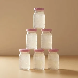 Small Glass Bottle with Metal Cap for Bird’s Nest Syrup, Red Ginseng Juice and Oral Liquid