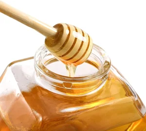 Small Glass Honey Jar with Dispenser