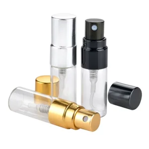 Small Glass Sprayer Pump Bottles Portable Sample Glass Bottles For Fragrance spray hydrating spray with screw metal lids