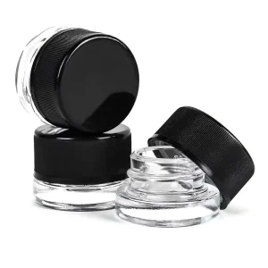 Small Round Concentrate Jar with Child Resistant Lid 3ml 5ml 7ml 9ml UV Protection for Wax Rosin and Dabs