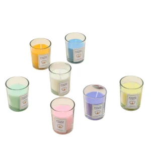 Small Size Clear Glass Jars Wedding Custom Aromatherapy Soy Wax Candles for Decoration