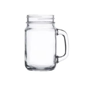 Smoothie Milkshake 16oz Regular Mouth Glass Cups Glass Mason Jar with Handle