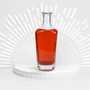 Sodium Calcium Glass Wine Bottles with Screen-Printed Frosting and Cork Lid, Round Shape