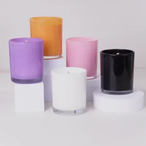 Soy Wax Scented Candle Glass Jar with Wooden Lid