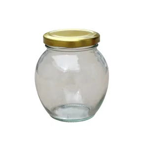 Spherical 350ml Sauce Glass Bottle and Honey Glass Jar
