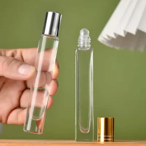 Spot 10Ml Transparent Ball Glass Bottle Thin High Square Ball Perfume Essential Oil Packaging Empty Bottle