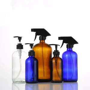 Spot Goods 16oz Glass Spray Bottle in Amber blue clear Color 250ml 500ml Glass Spray Bottle Retail