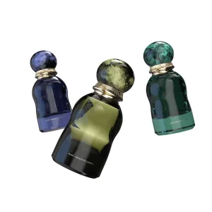 Sprayer Square Printed Glass Perfume Bottle 30ml 50ml