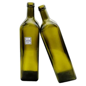 Square 1000ml Marasca Glass Olive Oil Bottle