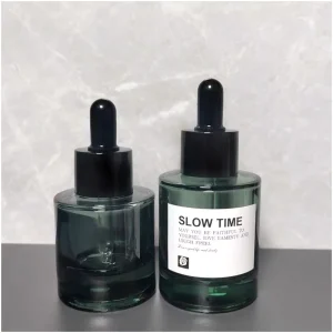 Square 30ml Glass Dropper Bottle with Glass Pipette for Cosmetic Serum