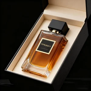 Square 50ml 100ml Transparent Glass Perfume Bottle With Pump Sprayer Lid Custom Logo