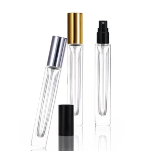 Square Empty Clear Fragrance Perfume Bottle 10ml Spray Glass Bottles