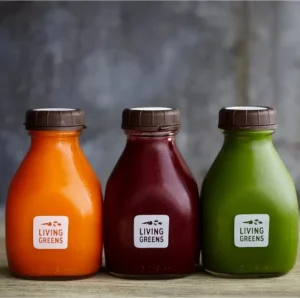 Square Empty Fresh Fruit Juice Glass Bottle with Plastic Tamper-Proof Lid, 500ml, 16oz