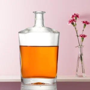 Square Empty Glass Liquor, Wine, Vodka, Tequila, or Whisky Bottle with Sealed Lid 200ml 375ml 500ml 750ml 1000ml