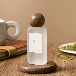 Square Empty Glass Perfume Spray Bottle with Lid and Box, 30ml 50ml 100ml