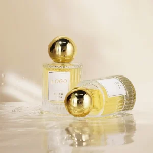 Square Flat Crystal Glass Luxury Refillable Perfume Bottle with Screen Printing Pump Sprayer 30ml 50ml 100ml