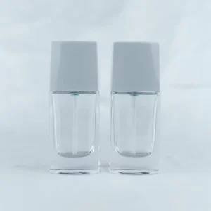 Square Flat Glass Foundation Bottle 30ml