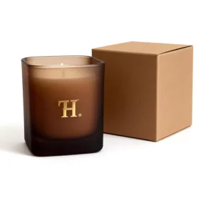 Square Frosted Brown Glass Candle Jars, 8 oz 10 oz 12 oz 16 oz, with Lids and Boxes