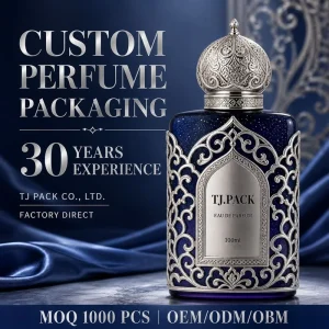 Square Frosted Glass Perfume Bottle 30ml 50ml 100ml with Magnetic Cap and Custom Packaging Box