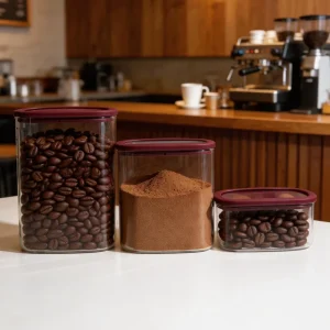 Square Glass Container with Large Capacity, Direct Manufacturer