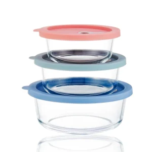 Square Glass Food and Lunch Containers with Airtight Lock Lids