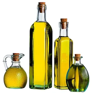 Square Glass Olive Oil Bottle 200ml to 1000ml with Cork