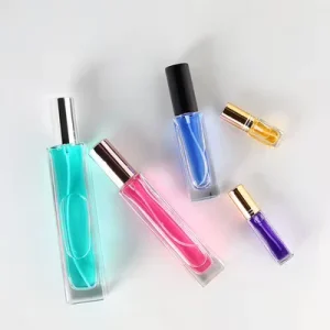 Square Glass Perfume Spray Bottle, 5ml 10ml