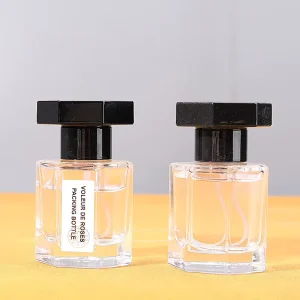 Square Glass Perfume Spray Bottle with Crimp Sealing Cap