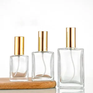 Square Glass Spray Bottle 30ml 50ml 100ml Perfume Bottle with Sprayer
