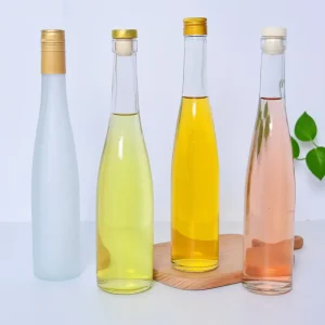 Square Glass Wine Bottles 375ml 500ml 750ml 700ml with Cork Lids for Whiskey Liquor Vodka Perfume Juice Spirits