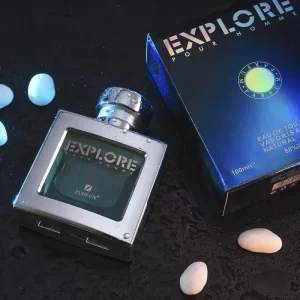 Square Gradient Perfume Glass Bottle Set 50ml Black Cap Fragrance Packaging