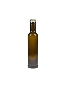 Square New 250ml Clear Glass Oil Bottle with Screw Cap and Hot Stamping