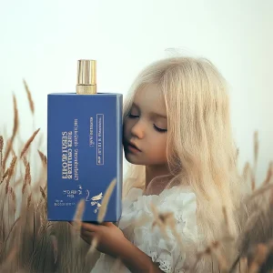 Square Rectangle Navy Blue 30ml 50ml 100ml Frosted Glass Spray Perfume Bottle with Crimp Sealing Cap