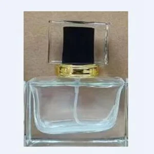 Square Rectangular Glass Perfume Bottle with Pump Sprayer, 30ml