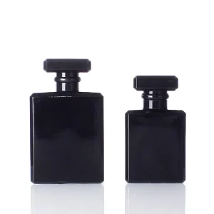 Square Refillable Borosilicate Glass Spray Bottle 30ml 50ml Customizable Clear Perfume Bottle Box Packaging