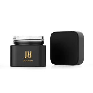 Square Smell-Proof Straight-Side Child-Resistant Glass Jar 1oz 2oz 3oz 4oz with Lids