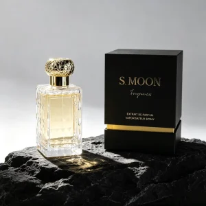Square Transparent Glass Perfume Bottle with Pump Spray and Box, 50ml 100ml
