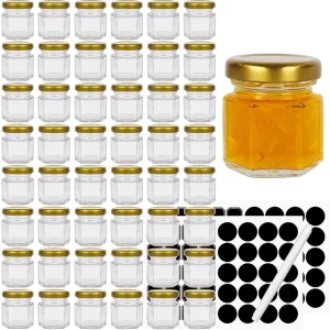 Square Transparent Glass Storage Jar for Canned Food and Jam