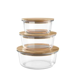 Square and Rectangular Glass Food Storage Containers, Microwave Safe and Stackable
