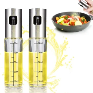Stainless Steel Manual High-Pressure Glass Oil Sprayer for Cooking and Baking